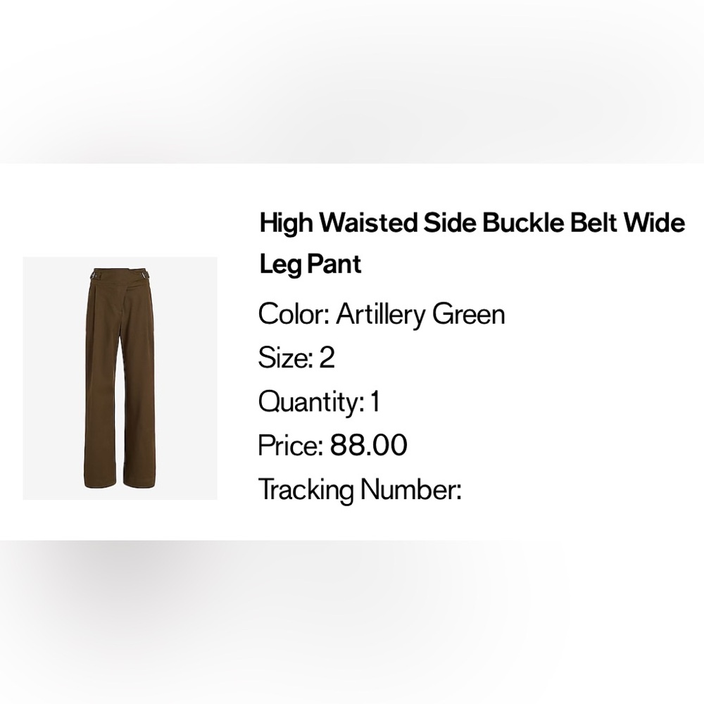 Express High Waisted Side Buckle Belt Wide Leg Pant in Size 2 - Picture 7 of 13